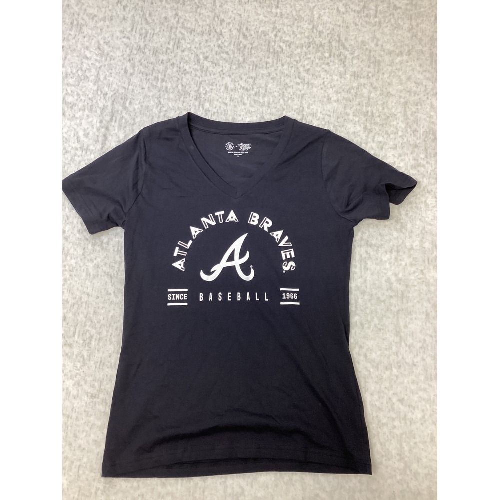 Atlanta Braves Women's Black V-Neck Tee